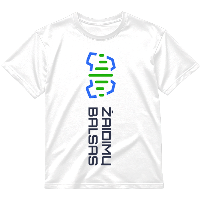 Vertikalus logotipas „Žaidimų Balsas” Marškinėliai