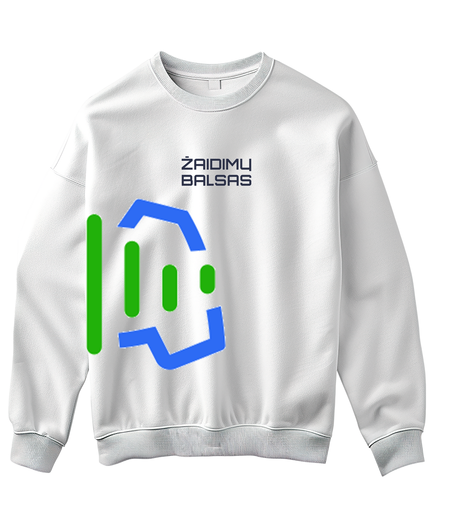 Dalis logotipo „Žaidimų Balsas“ Džemperis be gobtuvo