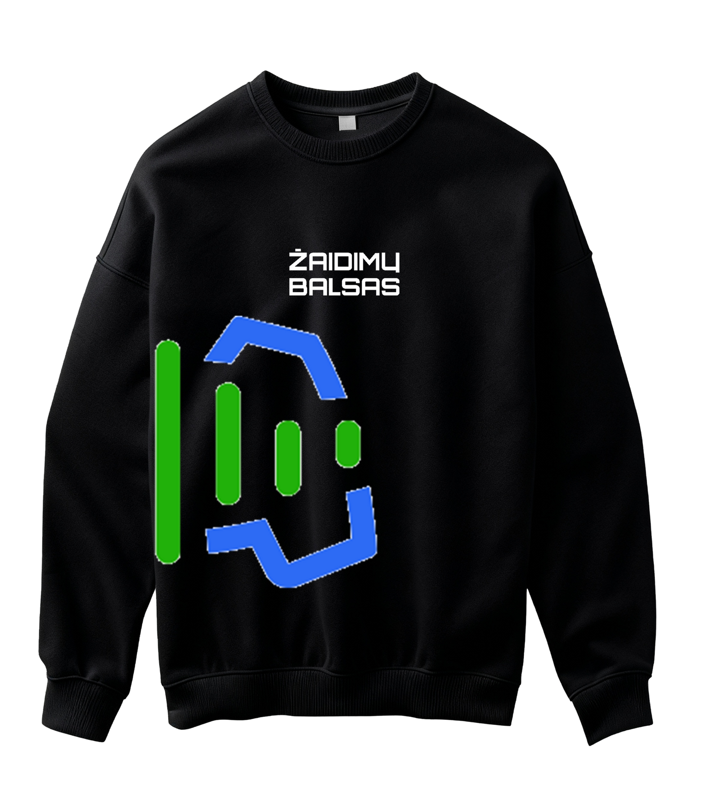 Dalis logotipo „Žaidimų Balsas“ Džemperis be gobtuvo