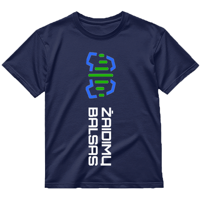 Vertikalus logotipas „Žaidimų Balsas” Marškinėliai