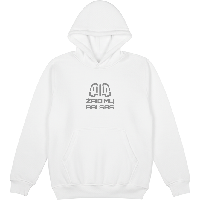 Pilkas logotipas „Žaidimų Balsas“ Džemperis