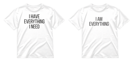 „Aš esu viskas / Turiu viską" COMBO Marškinėliai