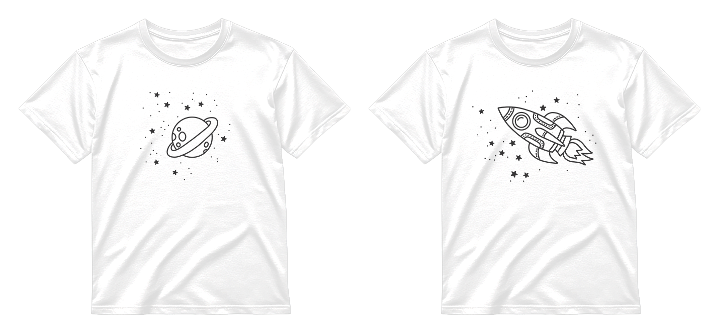 „Kosminis duetas" COMBO Marškinėliai