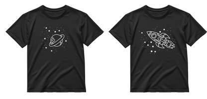 „Kosminis duetas" COMBO Marškinėliai