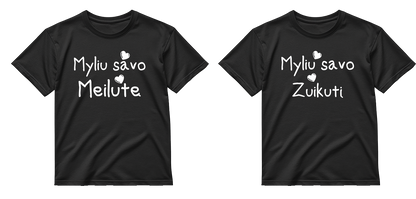 „Myliu savo Meilutę / Zuikutį" COMBO Marškinėliai
