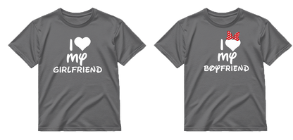„I ♥ my GIRLFRIEND / BOYFRIEND" COMBO Marškinėliai