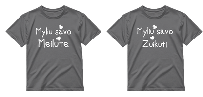 „Myliu savo Meilutę / Zuikutį" COMBO Marškinėliai