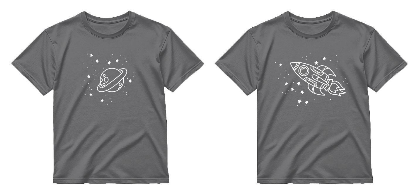 „Kosminis duetas" COMBO Marškinėliai