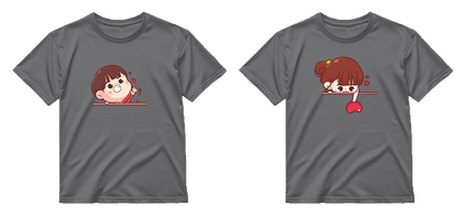 „Širdelės jam ir jai" COMBO Marškinėliai