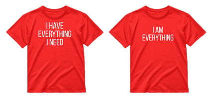„Aš esu viskas / Turiu viską" COMBO Marškinėliai
